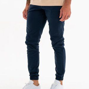 Bearbottom Men's M khaki style Navy Blue Chino Twill Jogger pants
